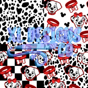 Magiska dalmatiska hundar 101 Bundle Seamless Filmönster