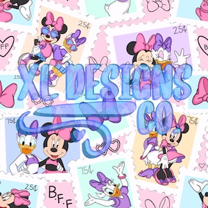 Besties Minnie and Daisy Stamp Seamless File