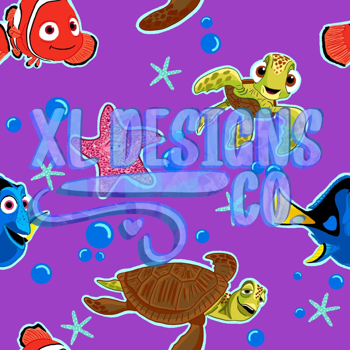 Magical Nemo Fish Friends Bundle Seamless File Pattern - Etsy