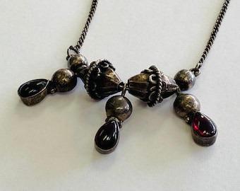 Antique Bohemian Garnet Crescent Moon Brooch - Etsy 日本