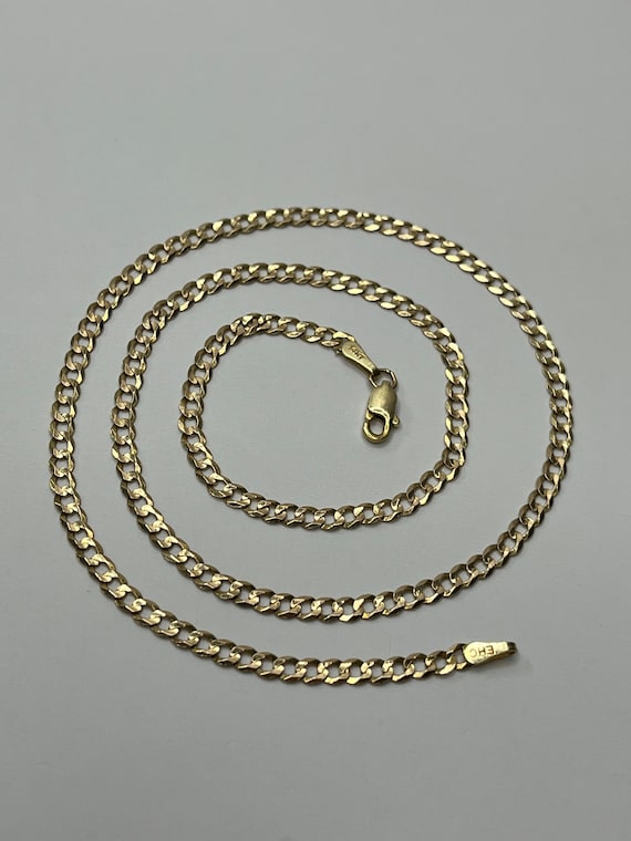 Vintage 14K Yellow Gold Curb Link Chain