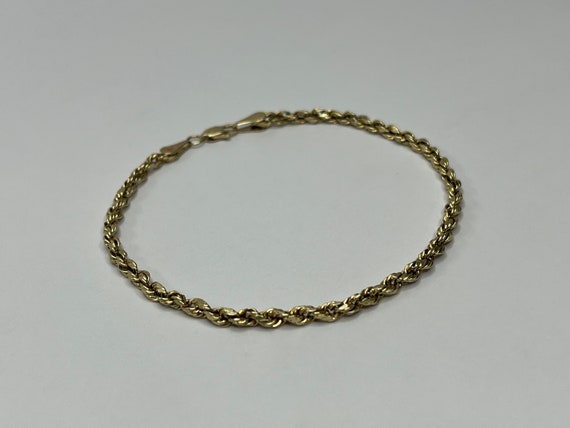 Vintage Oroamerica 14K Yellow Gold Rope Link Brac… - image 1