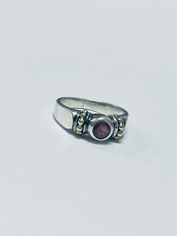 Vintage Lagos Caviar Sterling Silver & 18K Gold Rhodo… Gem