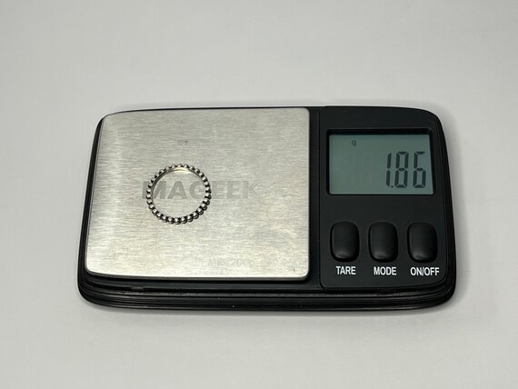 Vintage Sterling Silver Stackable Beaded Band Hal… - image 9