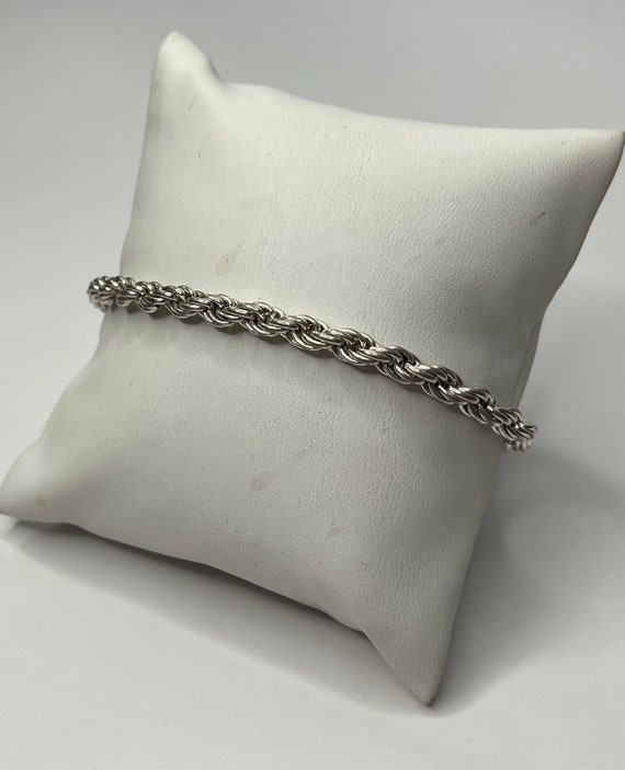 Vintage Milor Italy Sterling Silver Rope Chain Br… - image 4
