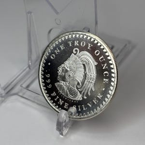 Aztec Mayan Calendar 1 Troy Ounce .999 Fine Silver Coin