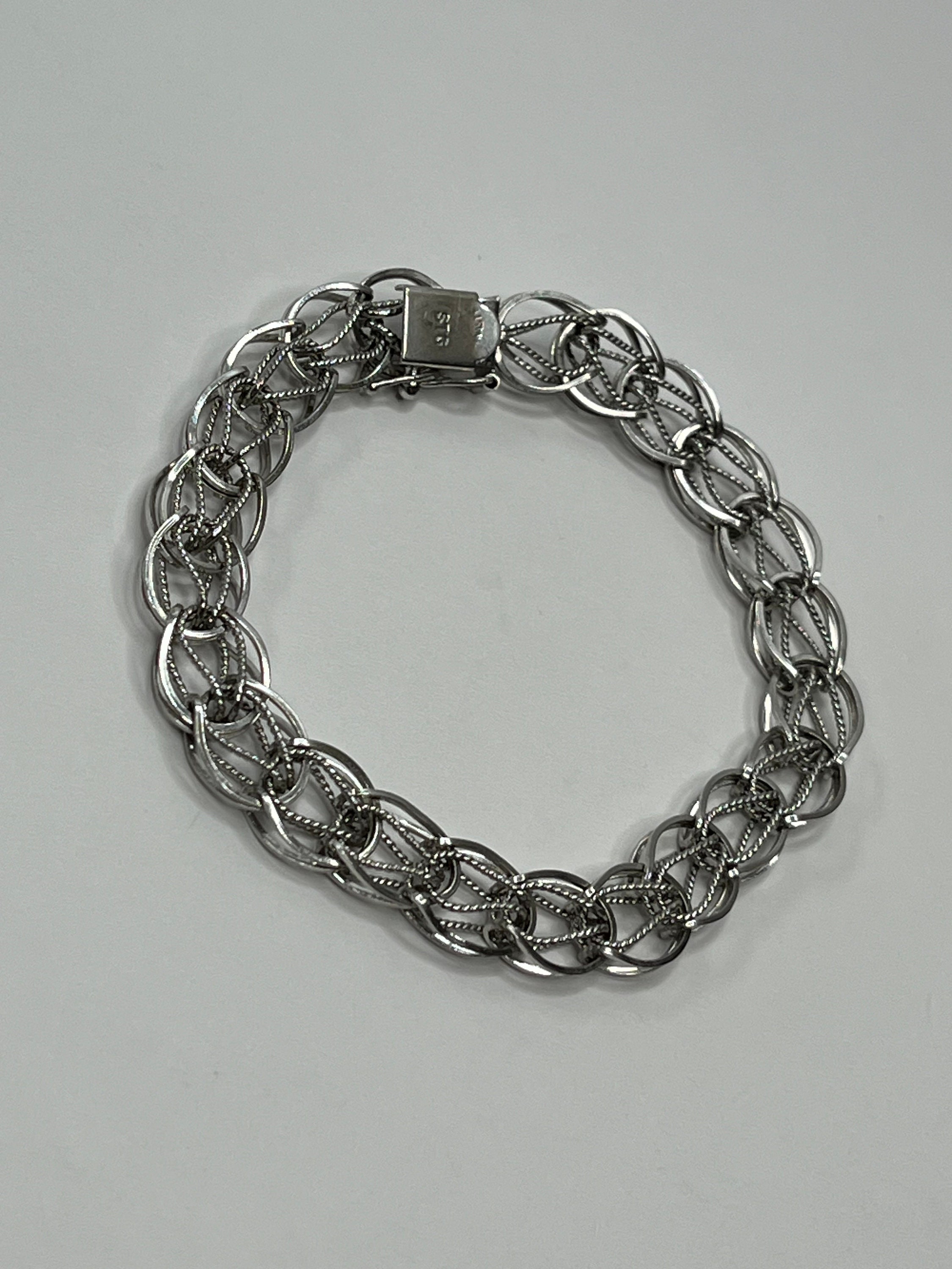 Vintage Sterling Silver Charm Bracelet - Etsy