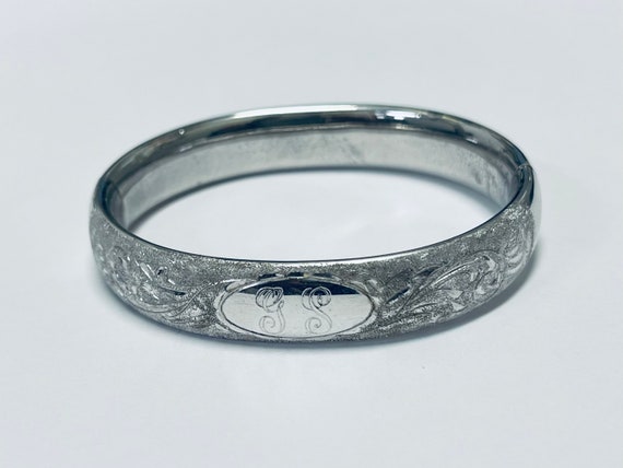 Vintage Carl-Art Sterling Silver Floral Design Ba… - image 2