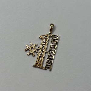 Vintage 14K Yellow Gold #1 Grandma Pendant