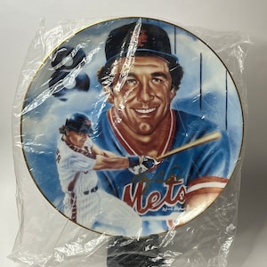 Piatto da collezione Gary Carter Sports Impressions del 1987 con certificato di autenticità n. 292 di 1000