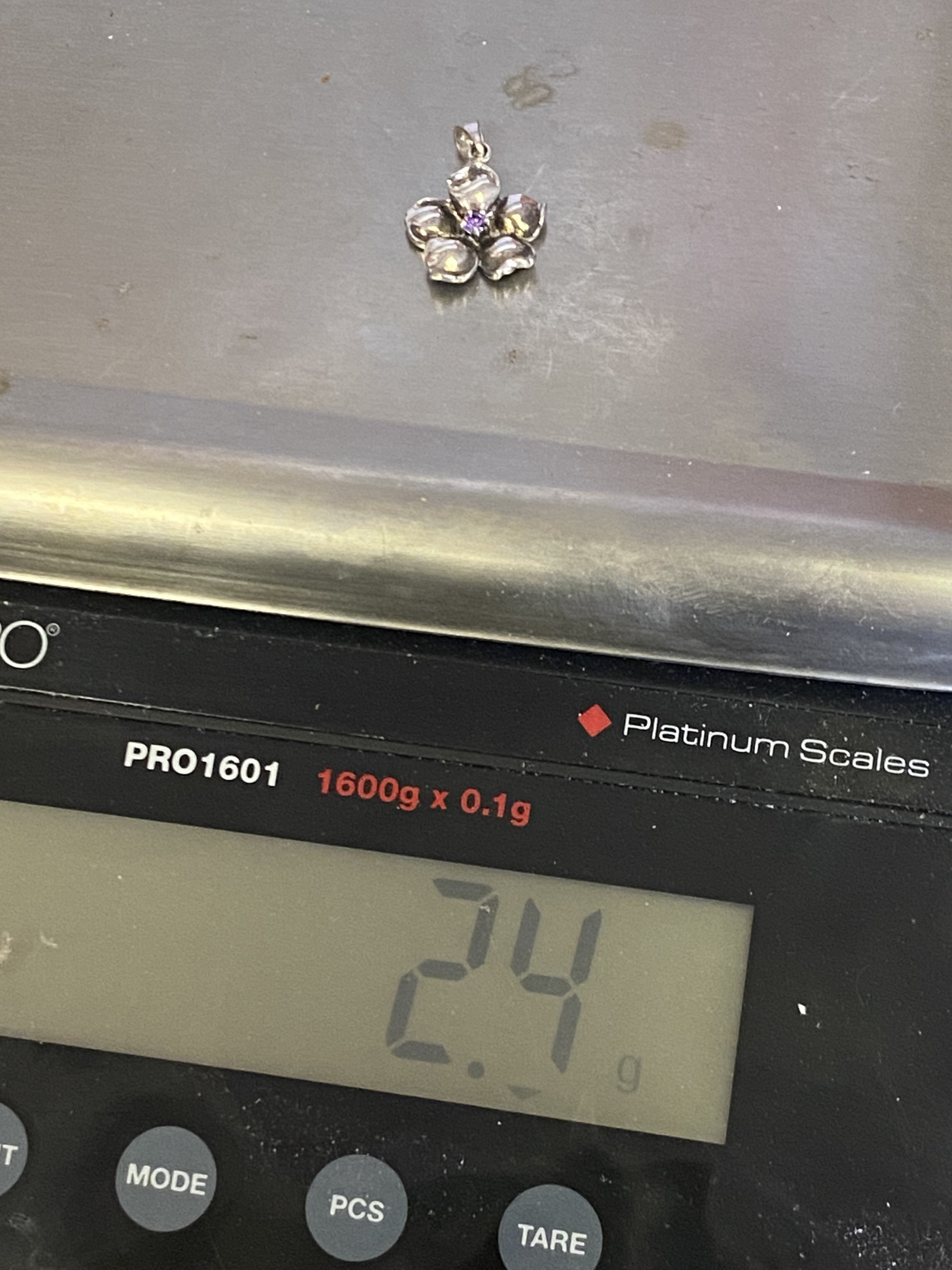 Ametista Naturale A Mano Boho Ciondolo In Argento Sterling