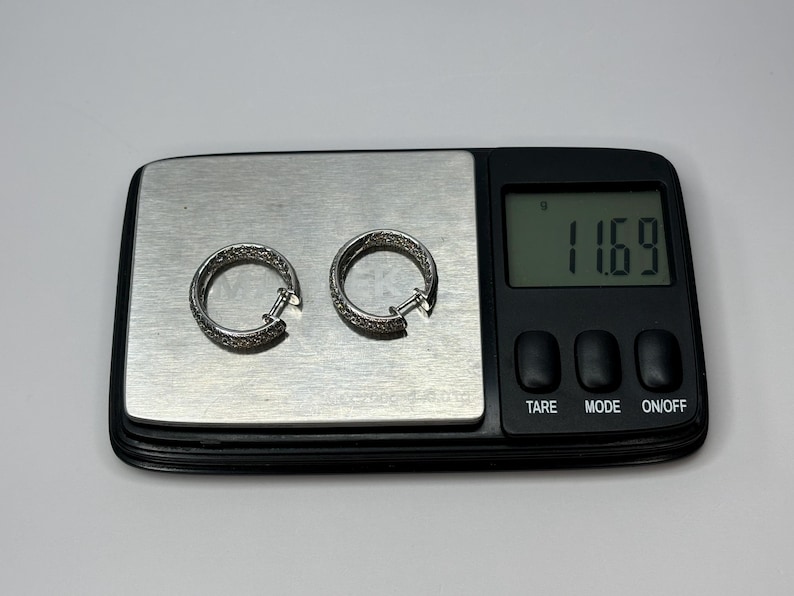 14K White Gold Inside & Outside Diamond Heart Theme Hoop Earrings Etsy