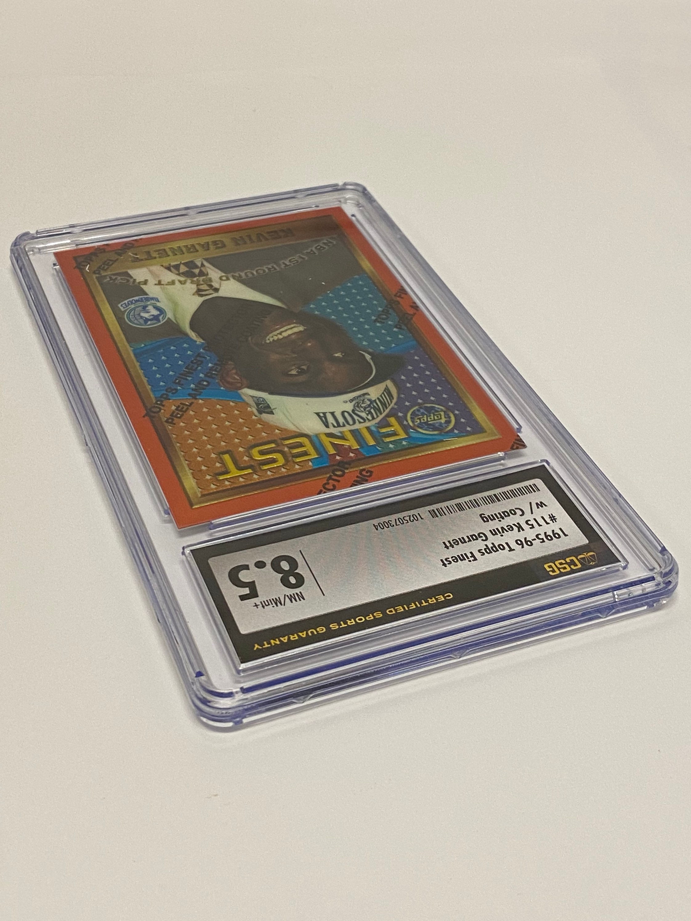 Kevin Garnett 1995-96 Topps Finest 115 W/ Coating CSG 8.5 Near 