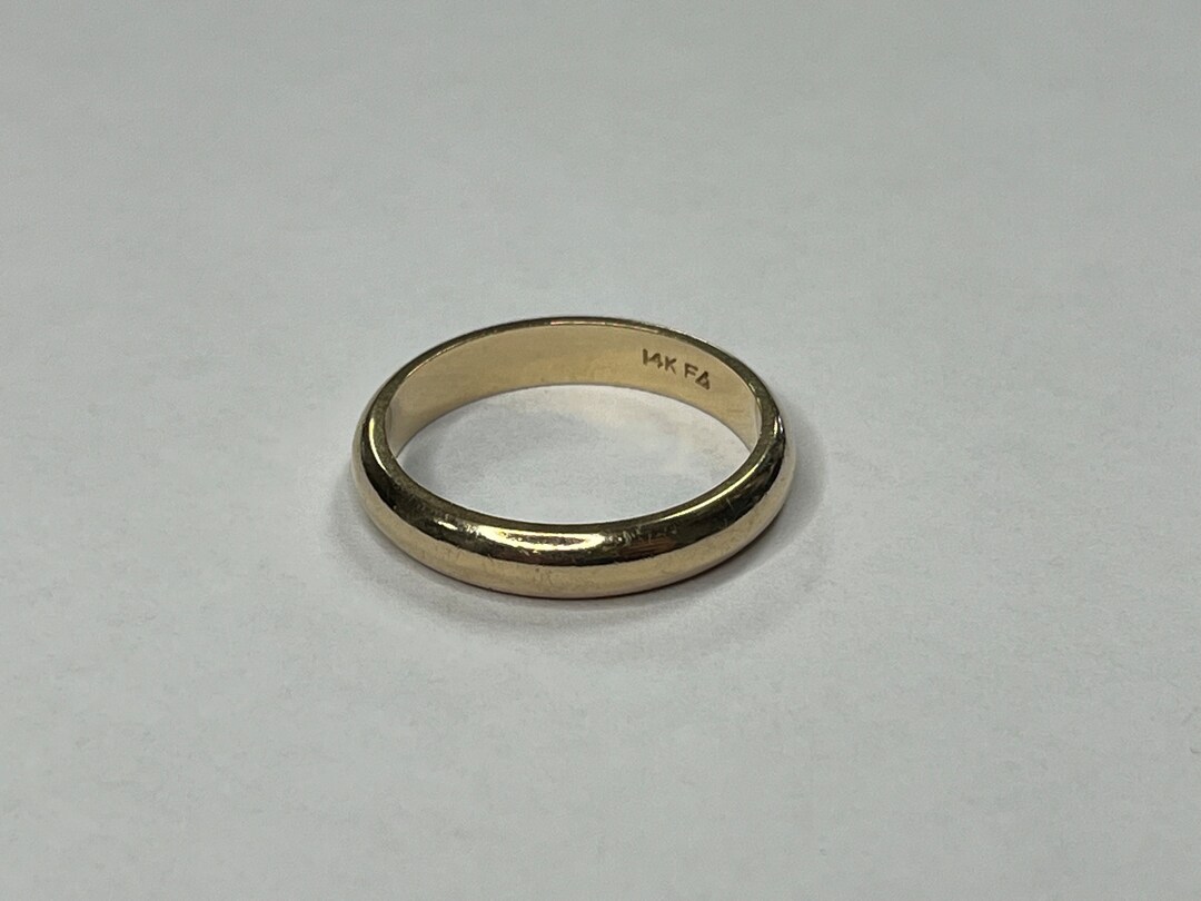 Vintage Frederick Goldman 14K Yellow Gold Wedding Band Etsy