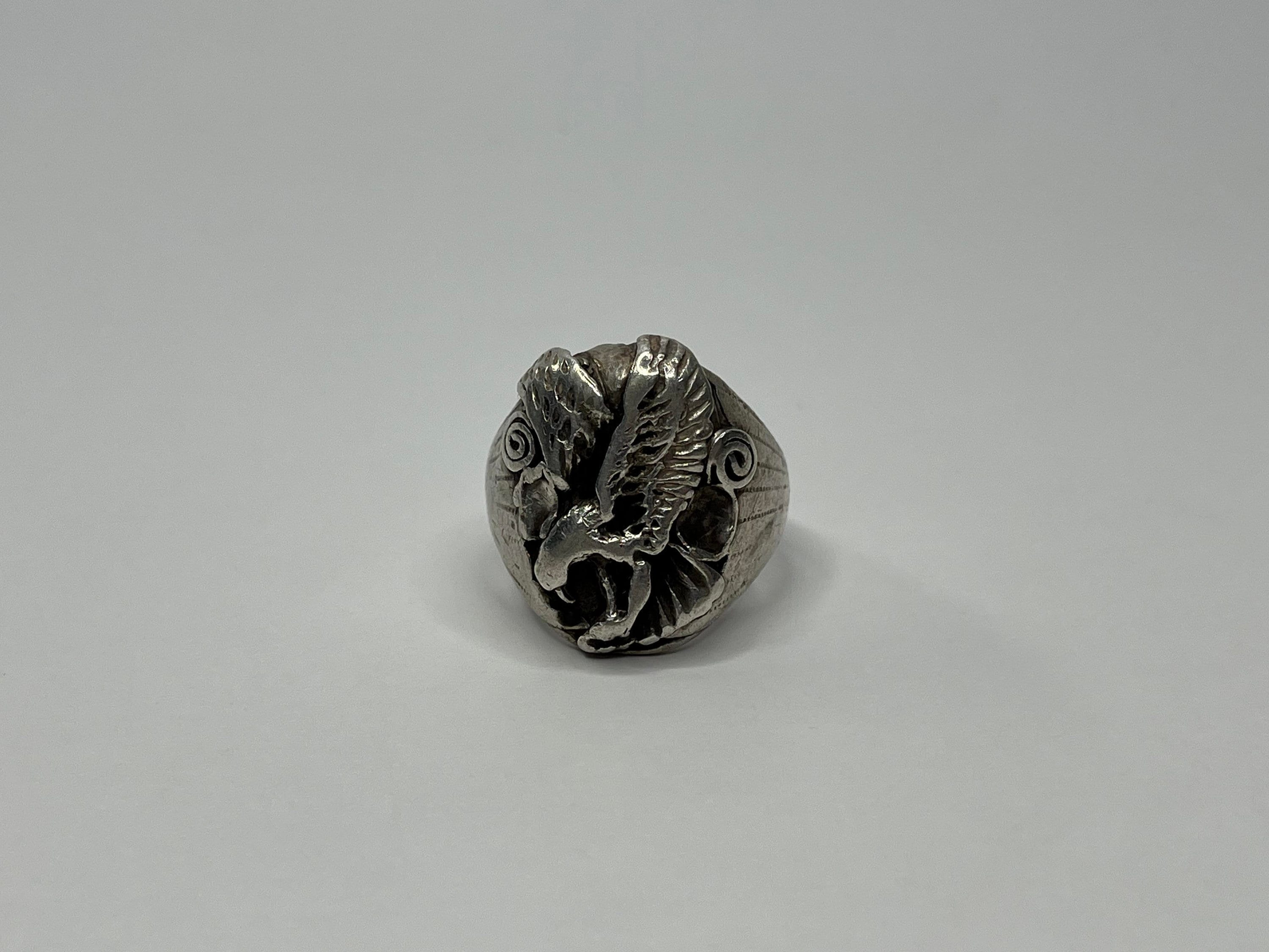 Vintage Navajo Sterling Silver Eagle Men's Ring - Etsy Canada