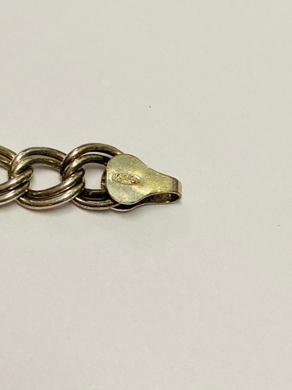 Vintage Unique Sterling Silver Charm Bracelet w/ … - image 6
