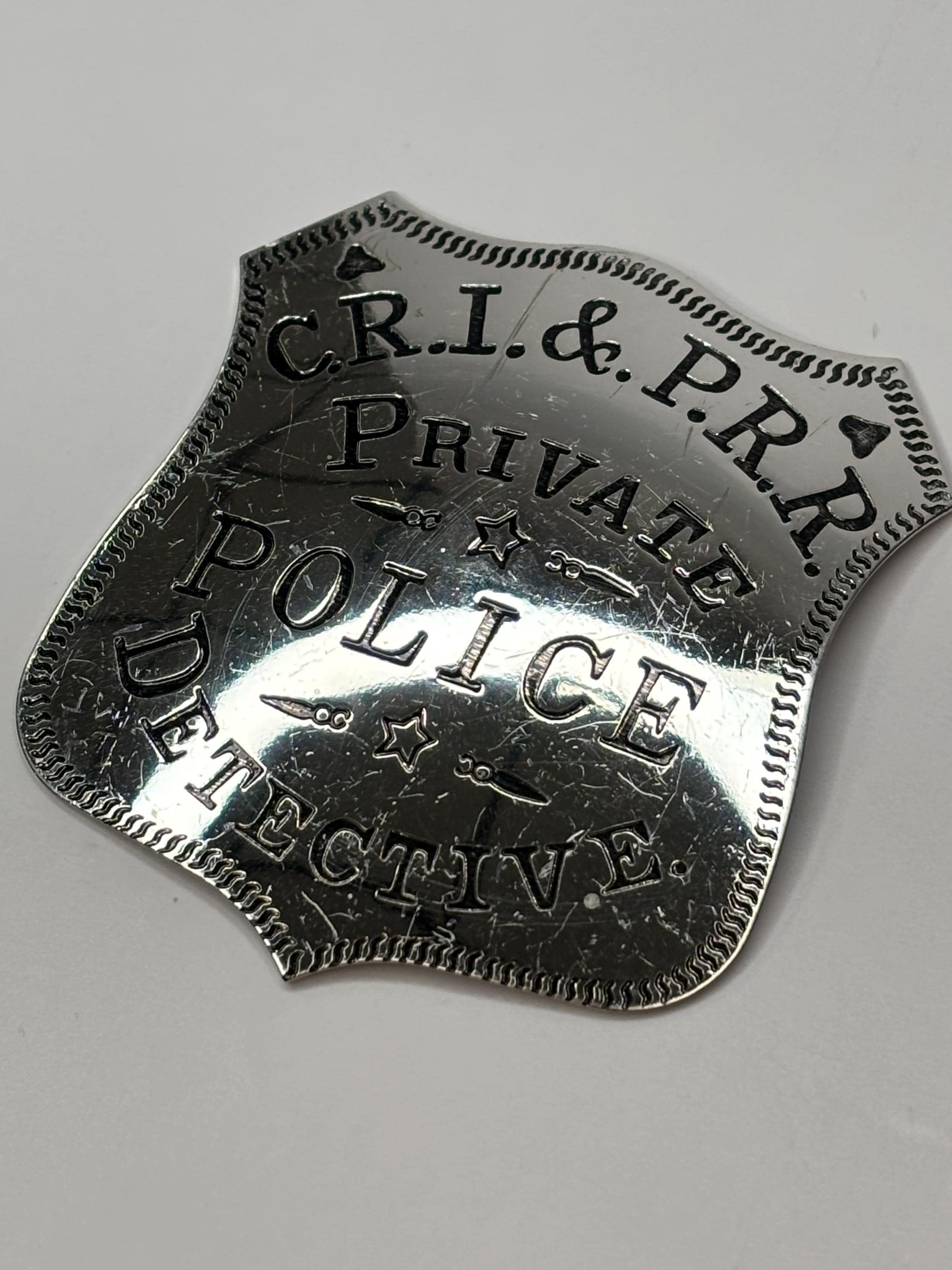 Vintage 1987 Franklin Mint Sterling Silver Badge - C.R.I & P.R.R