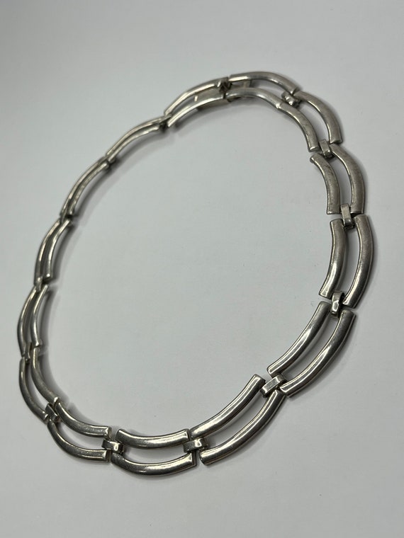 Vintage Mexico Sterling Silver Unique Link Chain … - image 5