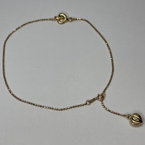 Vintage Milros 14K Gold Heart Theme Anklet