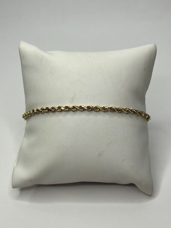 Vintage Oroamerica 14K Yellow Gold Rope Link Brac… - image 2