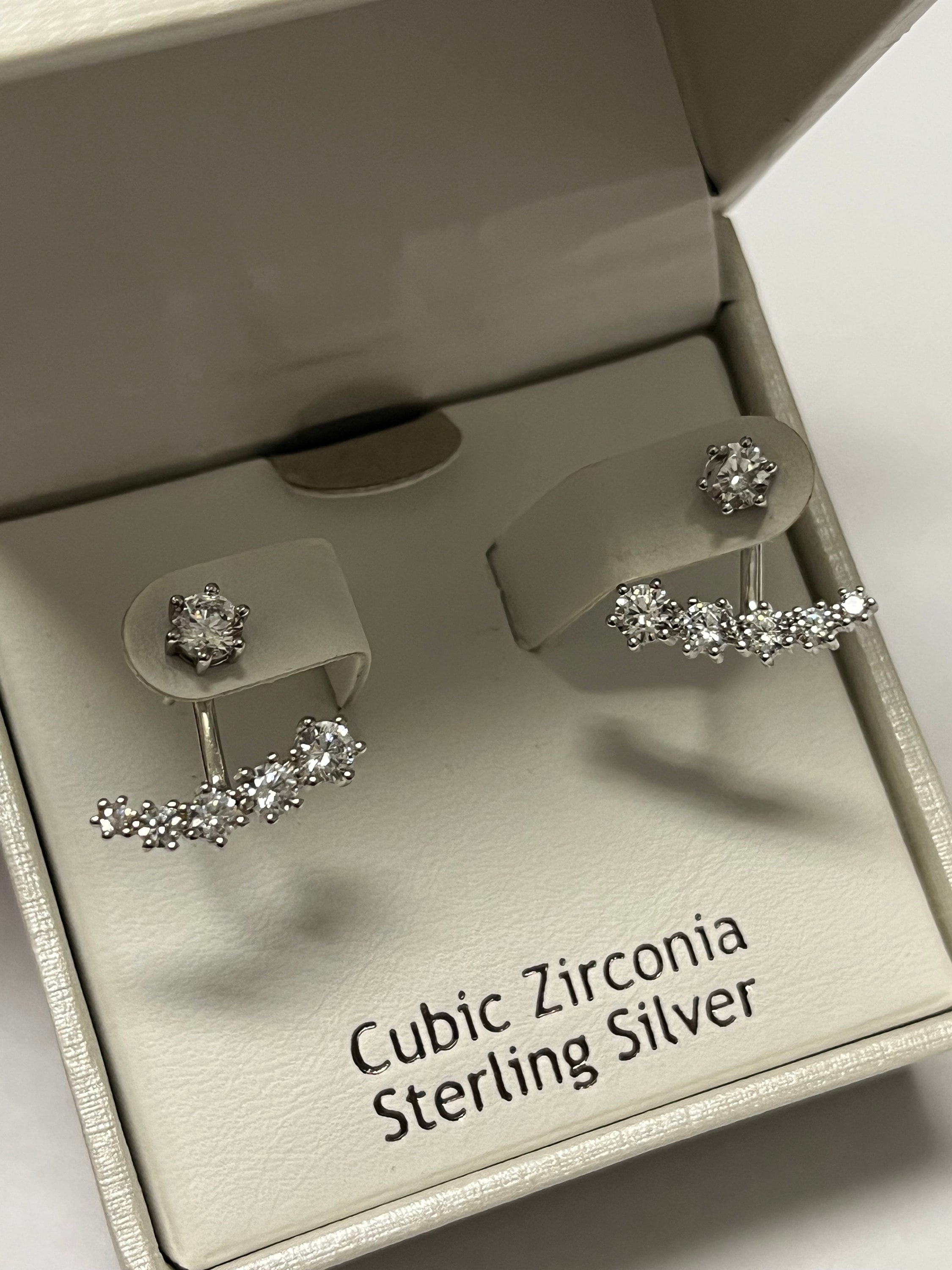 AmericanJewelry224 Authentic Rachel Ashwell Sterling Silver Cubic Zirconia Earrings