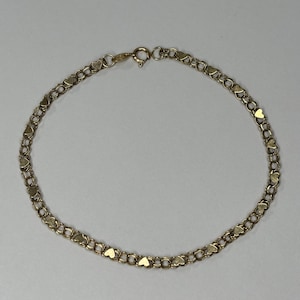 Vintage OroAmerica 10K Yellow Gold Heart Theme Bracelet