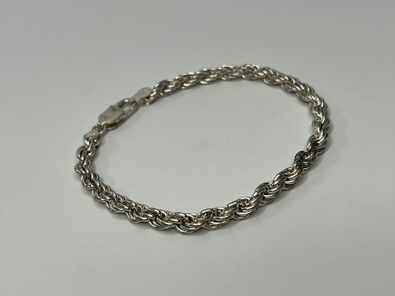 Vintage Milor Italy Sterling Silver Rope Chain Br… - image 1