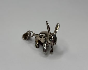 Vintage Sterling Silver Rabbit Pendant