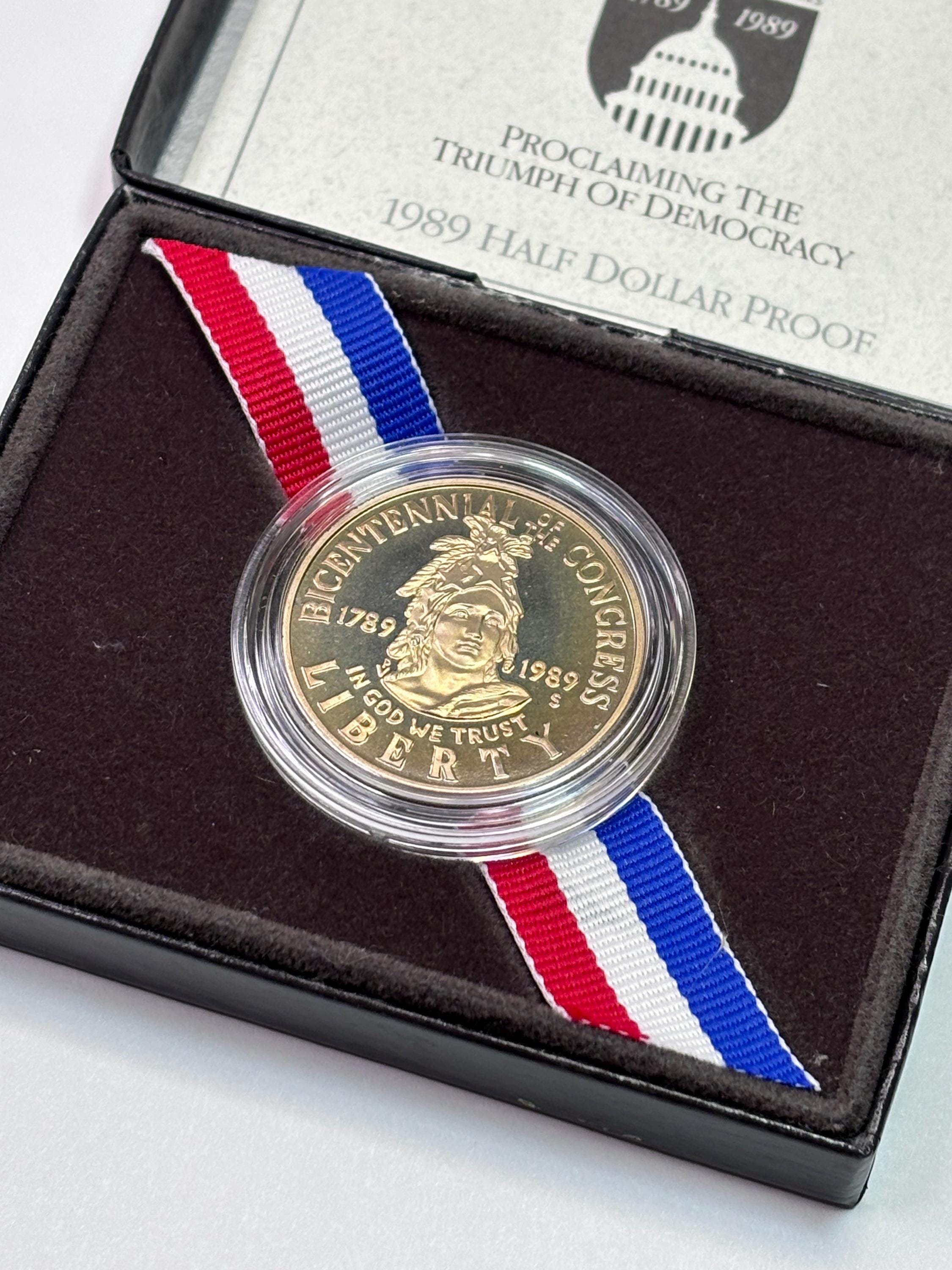 1989-S Proclaiming the Triumph of Democracy Half Dollar Coin W