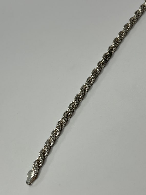 Vintage Milor Italy Sterling Silver Rope Chain Br… - image 5