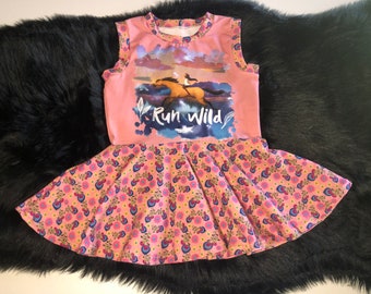 Girls Spirit top | Peplum Top| Girls and baby girls twirl peplum top