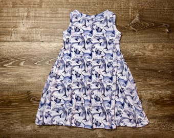 Girls dolphin and stingray dress | Swing dress | Girls summer dress