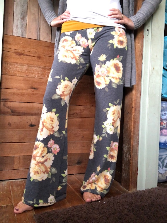 Women's Wide Leg Lounge Pants Incredibly Soft Lounge Pants Floral Lounging  Pants Color Choices 