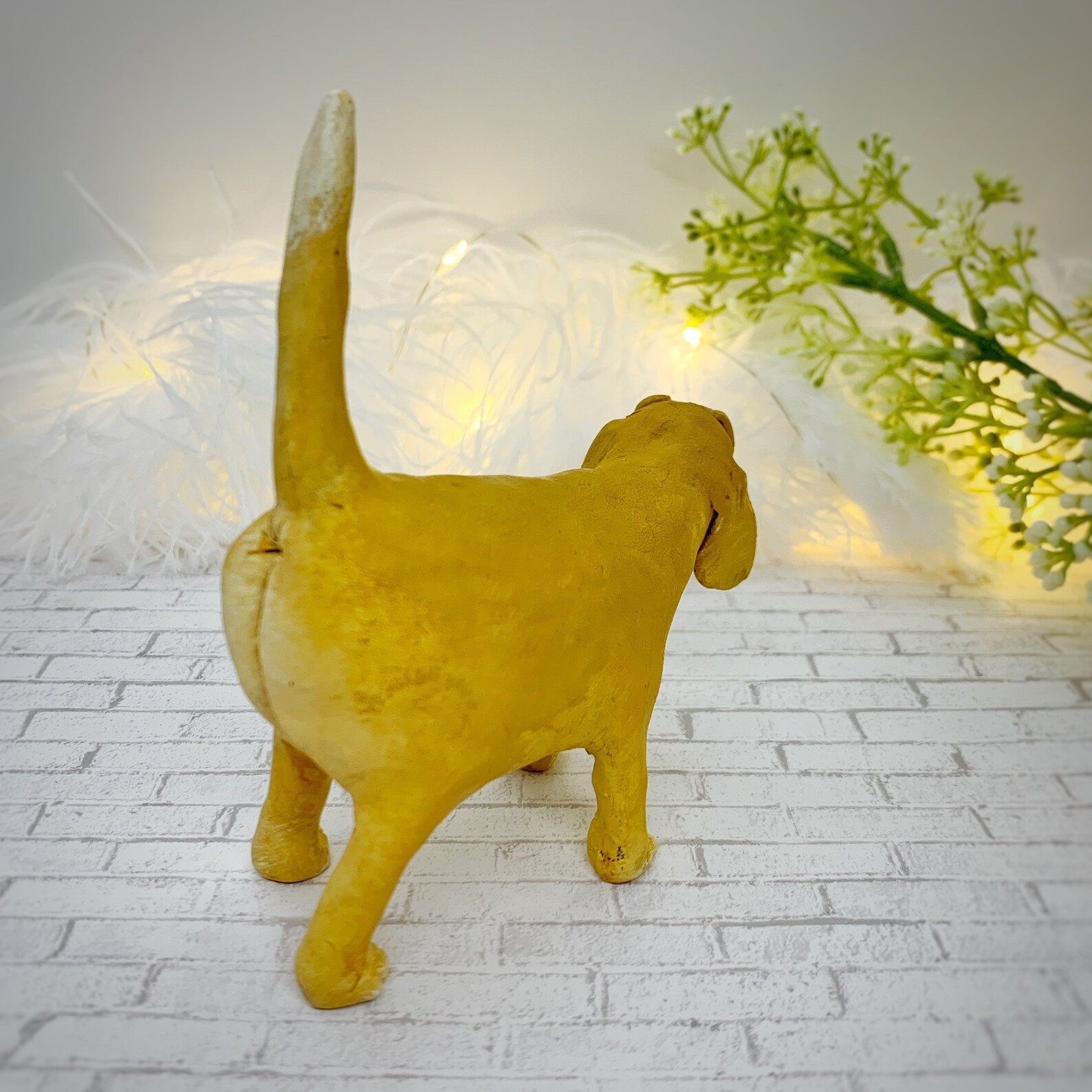 Skurrile Hund Skulptur ein von einer Art gelbe Labrador Etsy