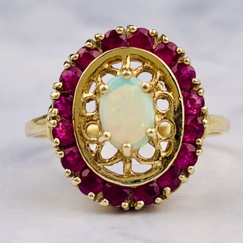 Jewellery Rings Multi-Stone Rings Ladies 9k diamond and pink sapphire band size M and 2.7grams in weight pre loved 