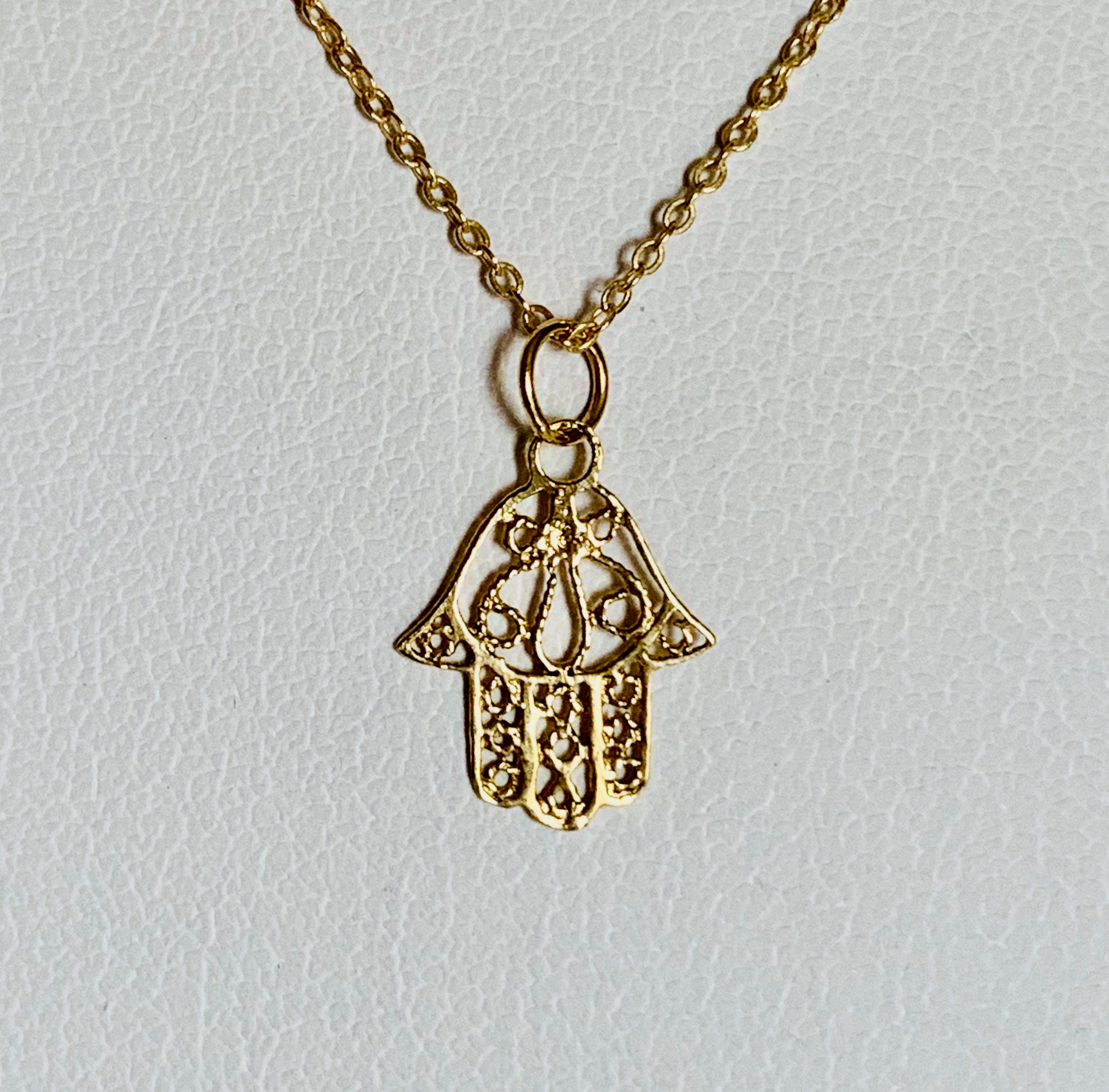 14K Yellow Gold Chamseh Pendant Solid 12 mm 23 mm Pendants & Charms Jewelry 14K Yellow Gold Chamseh Pendant Solid 12 mm 23 mm Pendants & Charms Jewelry