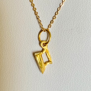 Vintage 18K Gold Plated Iron Pendant / Charm