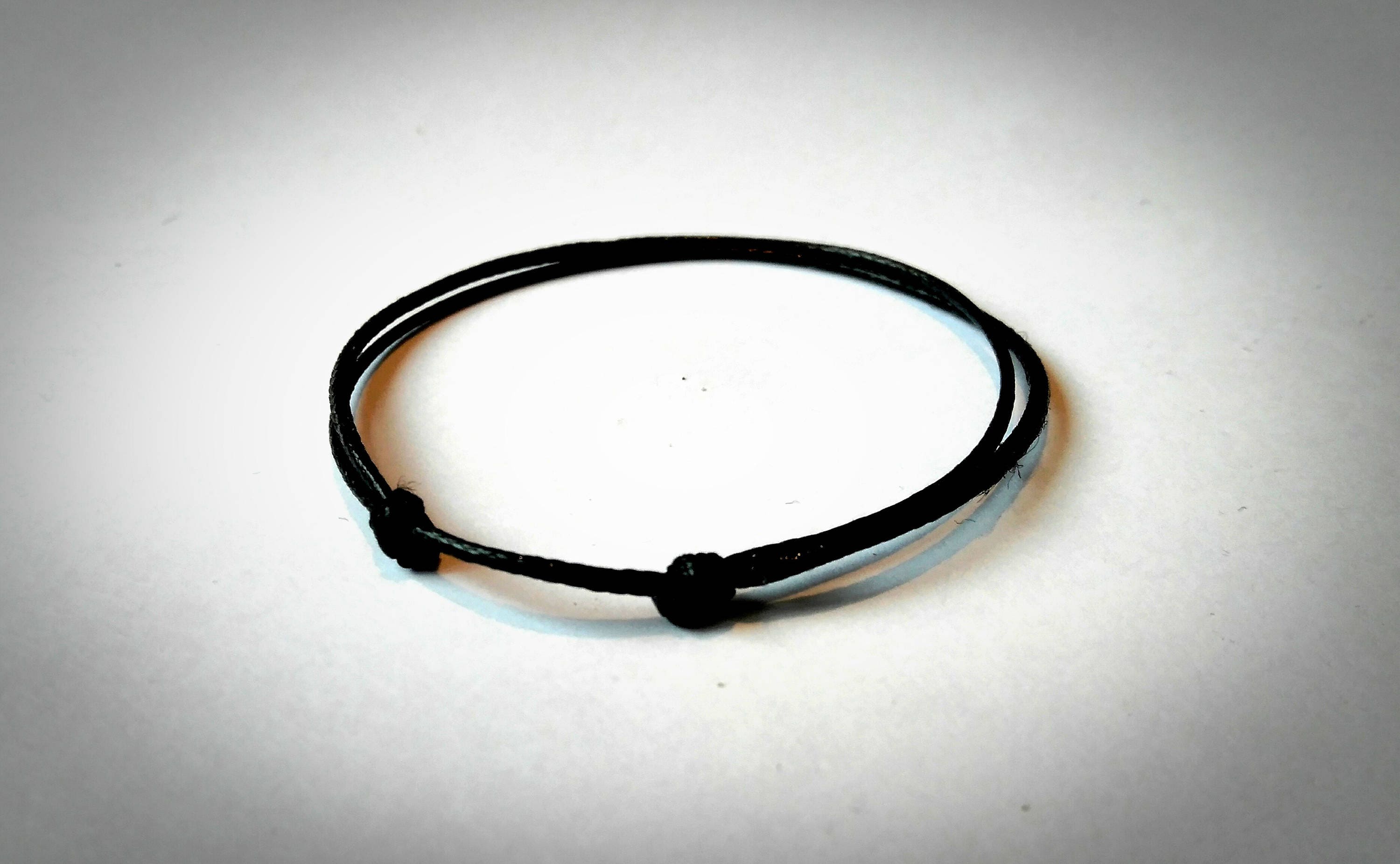 Black String Bracelet Black Cord Bracelet Kabbalah Bracelet Etsy