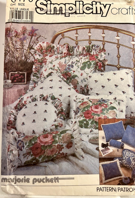 Pillows, Simplicity 1633, Sewing Pattern, Andrea Schewe, Square Pillows, Bed  Pillows, Couch Pillows, 4 Sizes Decorative Fabric Pillows 