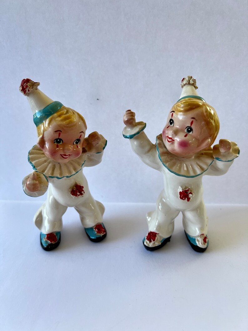Vintage Pair of Kreiss Clown Figurines / Circus Clowns / Etsy