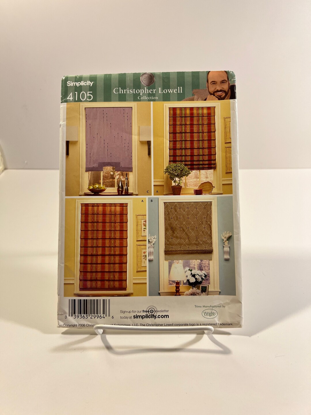 Simplicity 4105 Sewing Pattern Christopher Lowell Collection Etsy