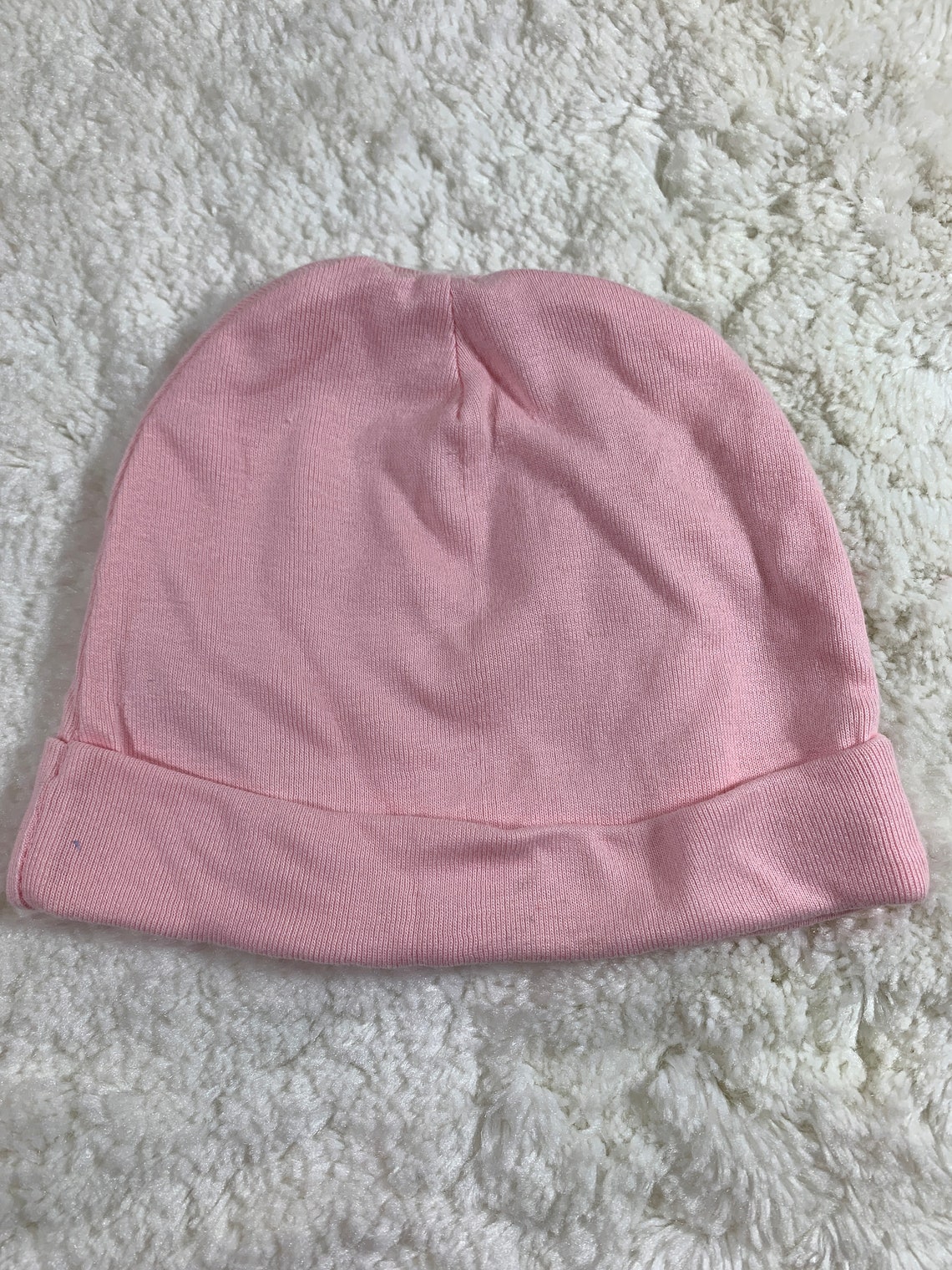 Lot of 8 Pink Baby Hats / caps / infants / for embroidery or | Etsy