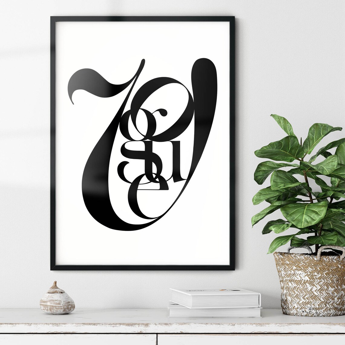 Poster Vogue black and white photo art print modern wall Etsy