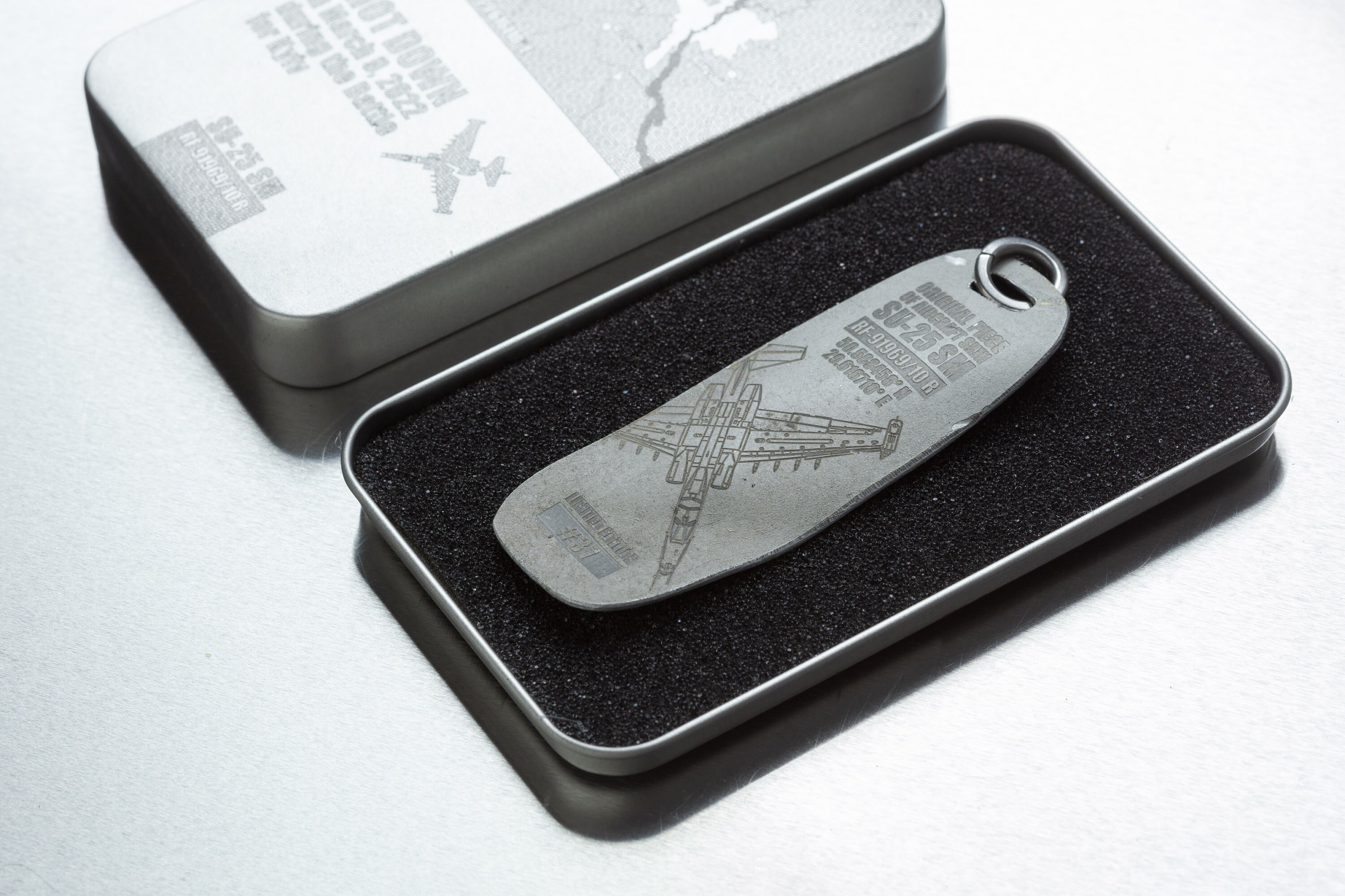 Modle Cladding Ketchain Aircraft Cladding Keychain Made From Piece Shot Down Russian SUKHOI SU ...
