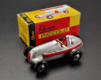 Schuco Mercedes-Benz 1936 Piccolo 704 Start Number 4 (1:90) Grey Original Box