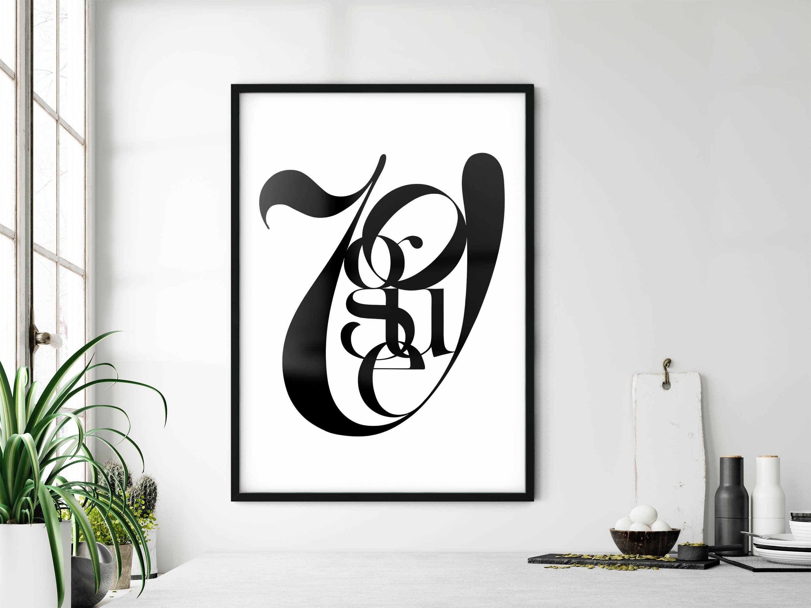 Poster Vogue black and white photo art print modern wall | Etsy