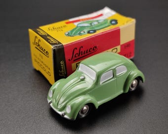 Schuco Piccolo 712 720 VOLKSWAGEN VW Beetle (1:90) Light Green Original Box