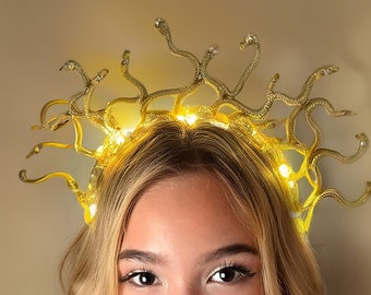 Snakes Medusa Goddess Crown Festival Headpiece Goddess Costume