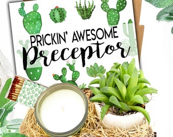 Nurse Practitioner Preceptor Gift -  Appreciation Week - Succulent scented Candle gift box  -  than you gift for NP clinical preceptors