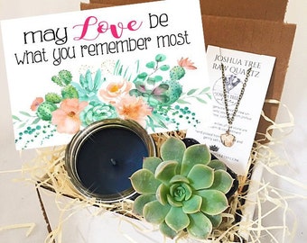 Sympathy Succulent Gift Box - May Love Be What You Remember Most - Sorry for your loss - Funeral gift - Condolence - Cheer Up - Comfort